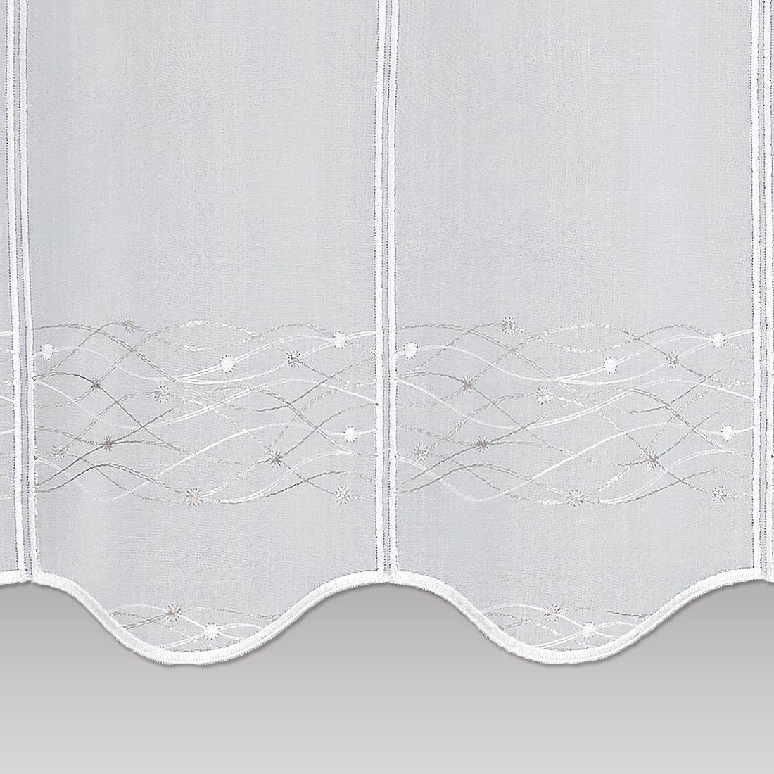 atelier alles-Spitze Stickerei-Scheibengardine Sina HxB 30x208cm