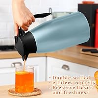 Vista 6 de Norme 2 Piezas Jarra Térmica de Café Aislada de Acero Inoxidable Jarra de Café para Líquidos Calientes Olla al Vacío Crema Dispensadora con Cepillos
