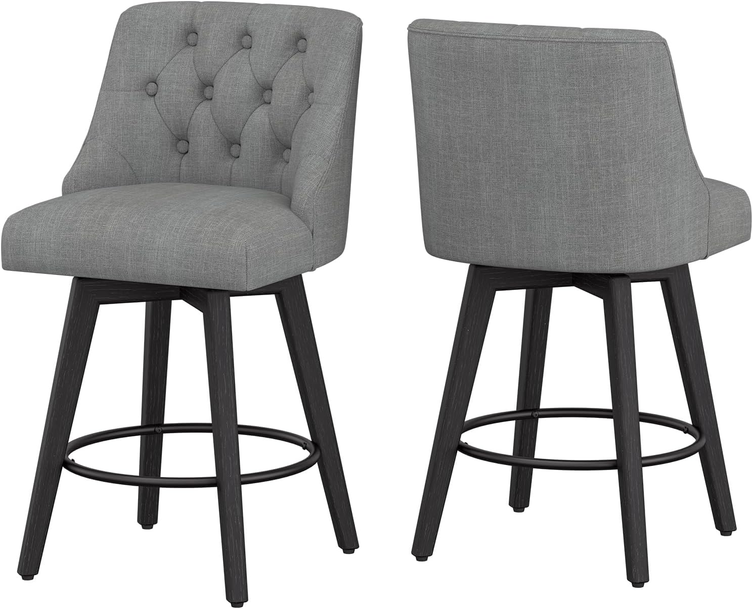 AMICLIBER Counter Height Swivel Bar Stools with Backs,26.8