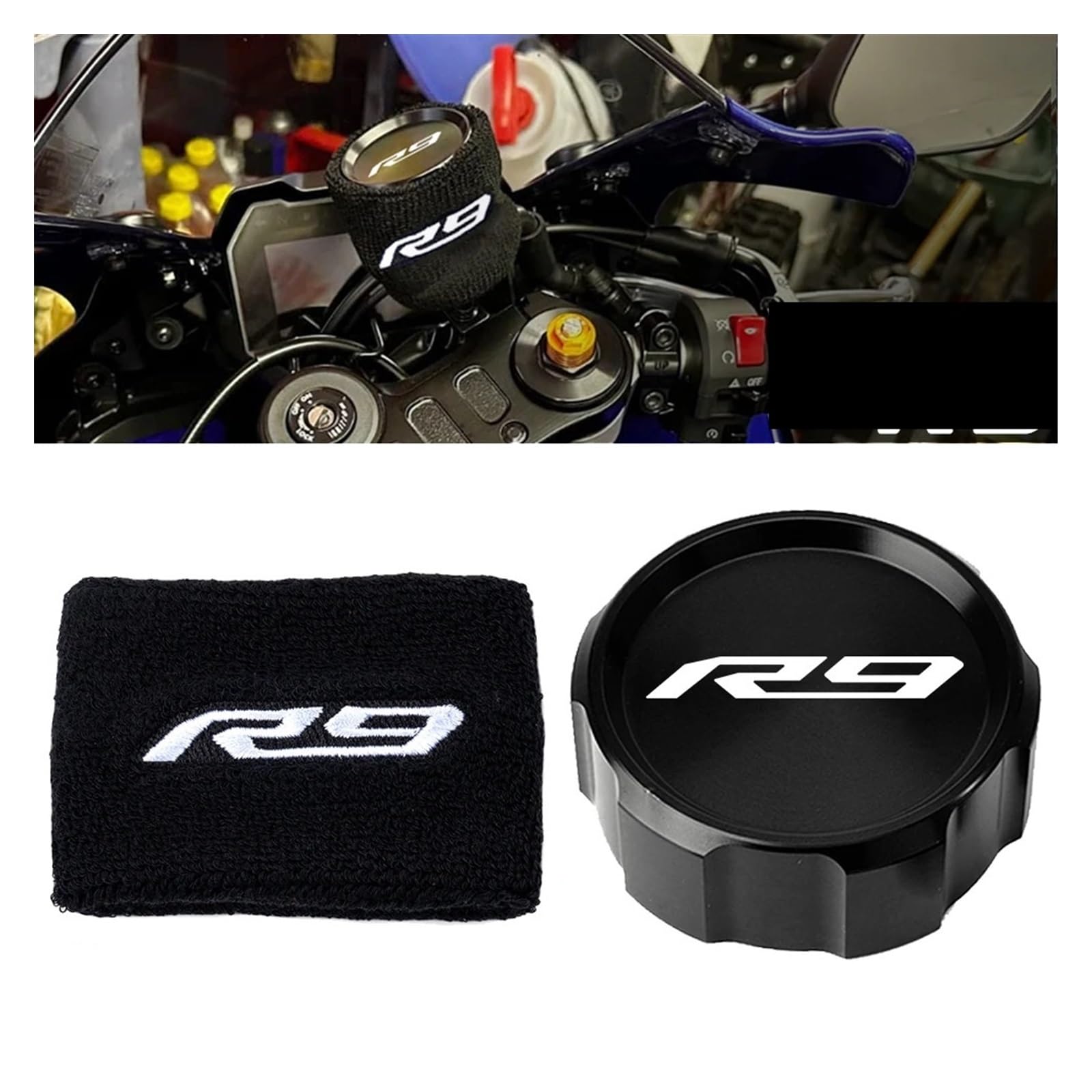 Tappo Serbatoio Olio Liquido Freno Per YZFR9 YZF R9 YZF-R9 2021-2025 2026 Moto Anteriore Posteriore Serbatoio Fluido Freni Tappo Di Copertura Calzino Accessori Ricambio