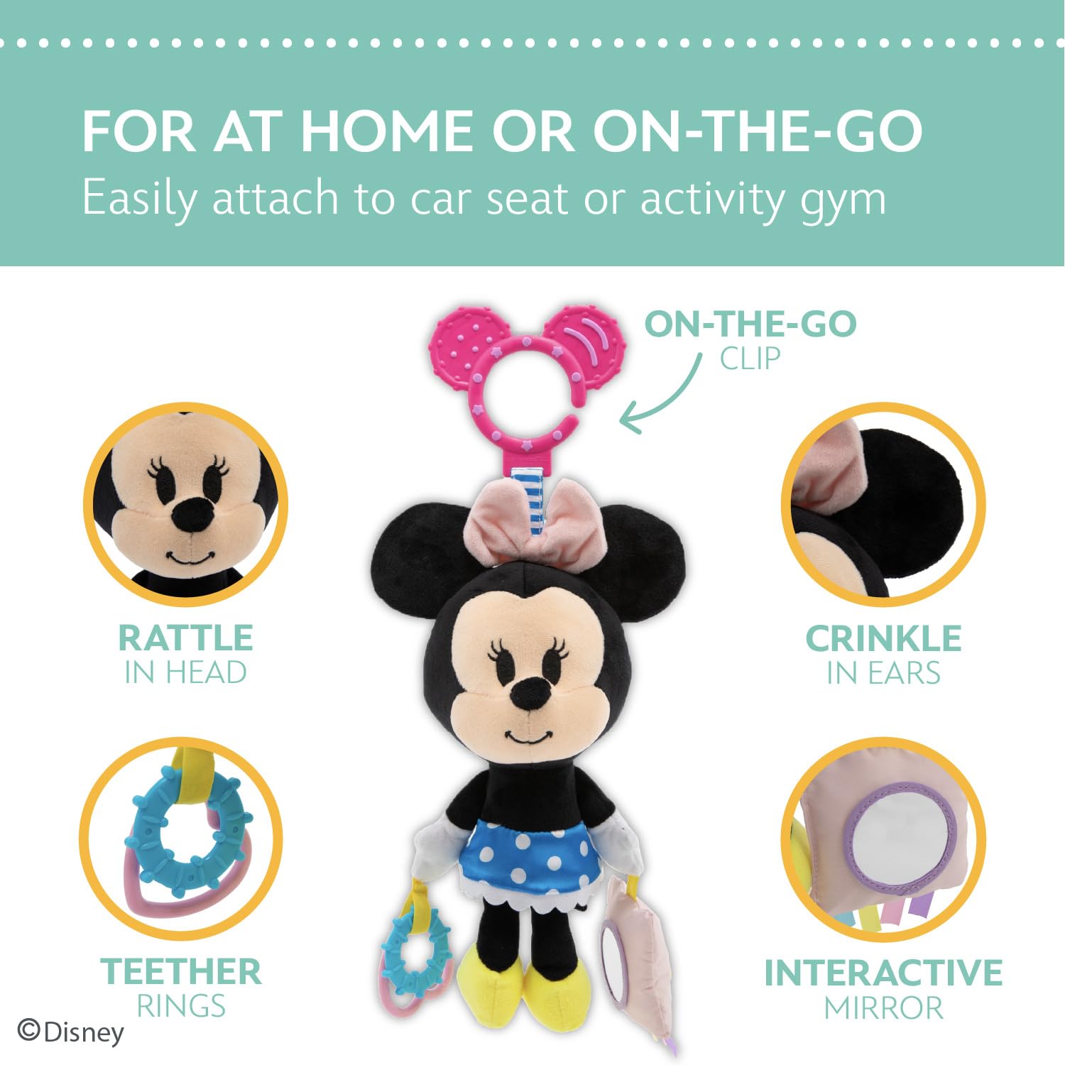 Amazon.com : Disney Baby Minnie Mouse On The Go Activity Toy with