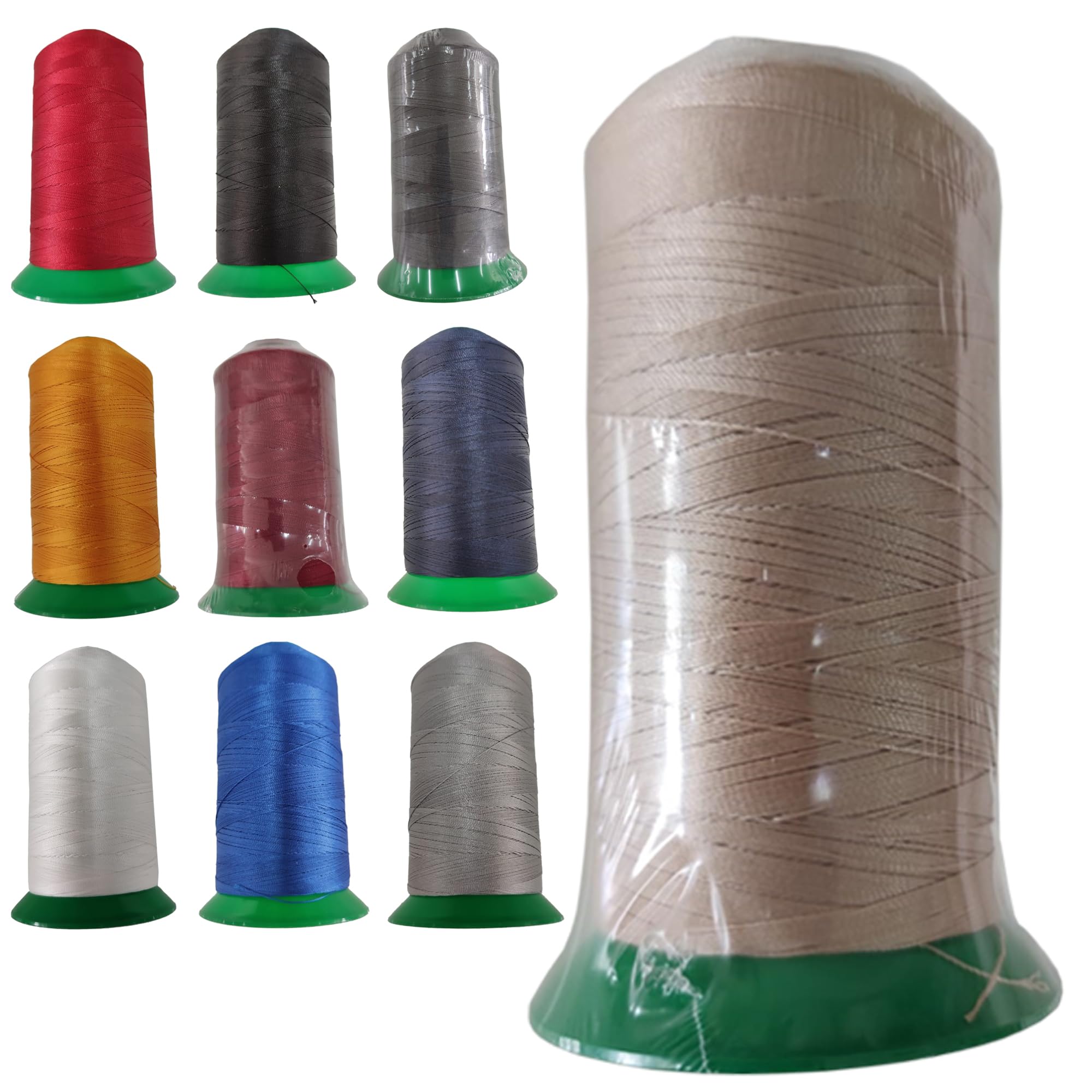 Nähgarn für Nähmaschine für den Außenbereich 100% Polyester, Spule mit 1500 Metern in verschiedenen Farben. Strapazierfähiges Nähgarn für Bootspersenning. Nähgarn für Markisen (Beige) Küche, Haushalt & Wohnen