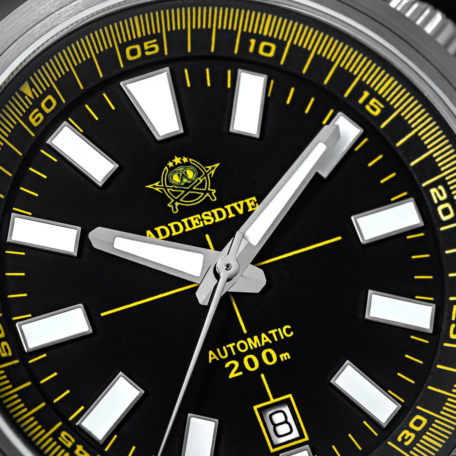 ADDIESDIVE 42 mm męski mechaniczny zegarek do nurkowania z obrotowym wewnętrznym bezelem, mechanizm 8215, wodoodporność do 200 m, BGW9, świecące szkło szafirowe, AD2093