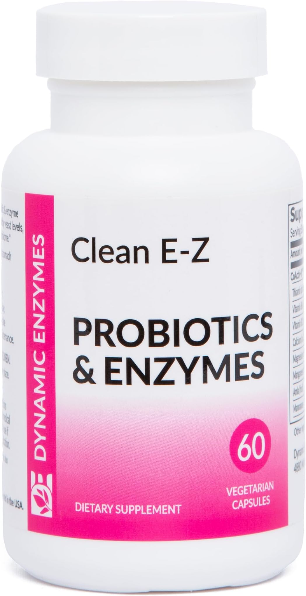 Clean E-Z Candida (60 Vegan Capsules) - Candida Cleanse, Digestion of Yeast Cell Walls, microflora Balance, probiotics, Therapeutic Healthy Gut