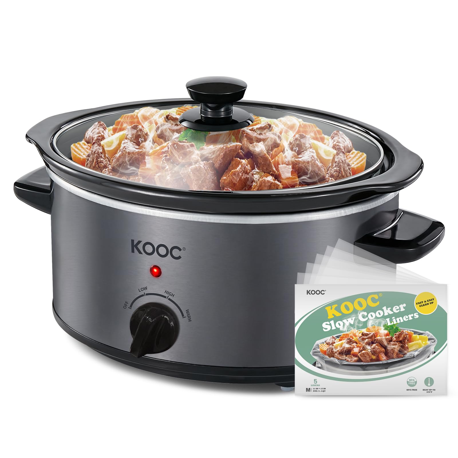 KOOC 4-Quart Slow Cooker