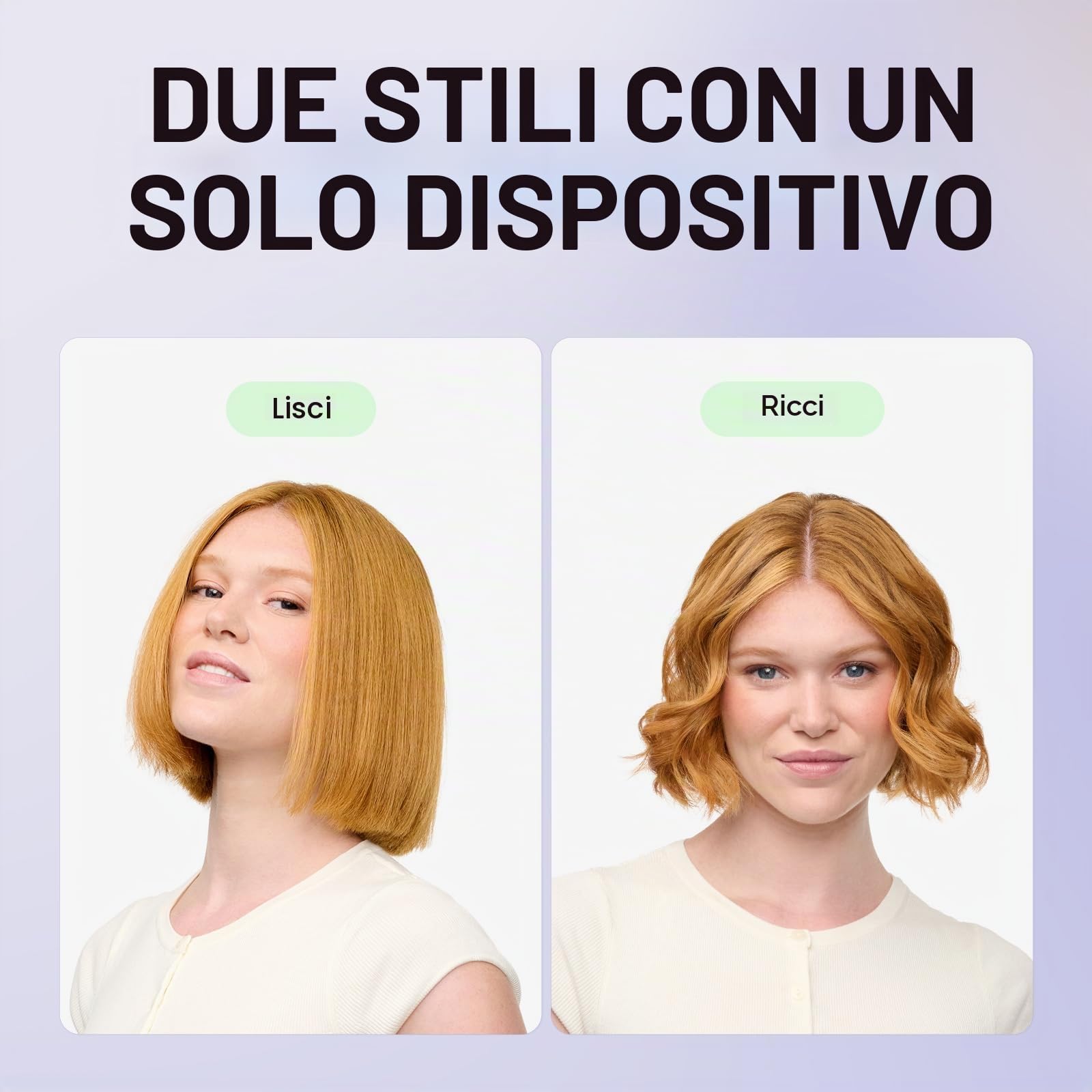 Wavytalk Cool Curl Pencil Piastra Capelli, Arricciacapelli e Mini Piastra per Capelli 3 in 1 con aria fredda 360°, per capelli corti, frangia e volume radici