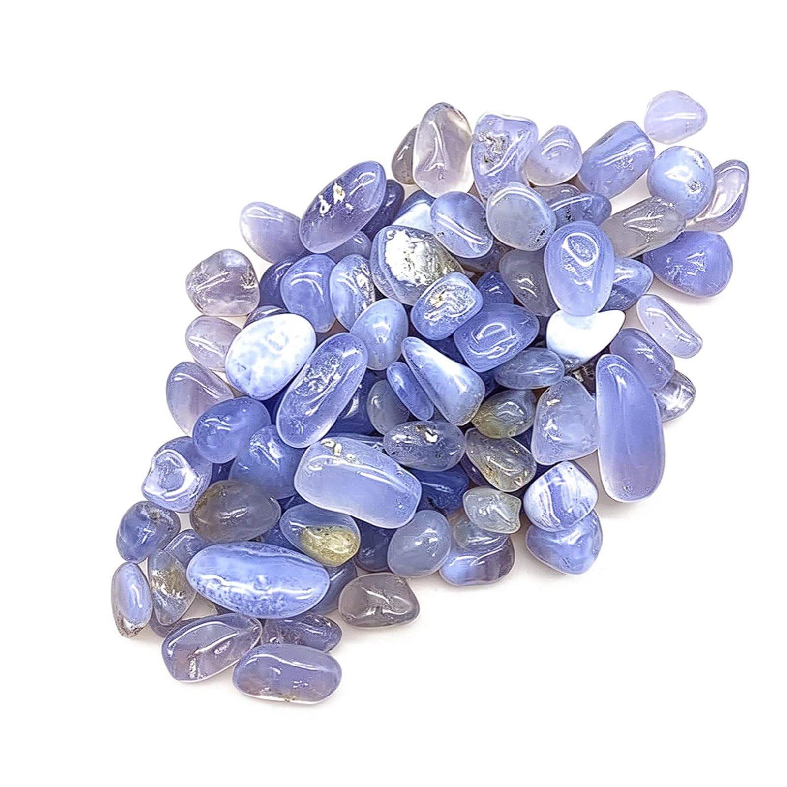 Pépites d'Agate Bleue Naturelle DIY Cristal Pierre pour Aquarium Décoration Paysagement Ornement Plante en Pot 500g 3-12mm(7-9mm (500g))