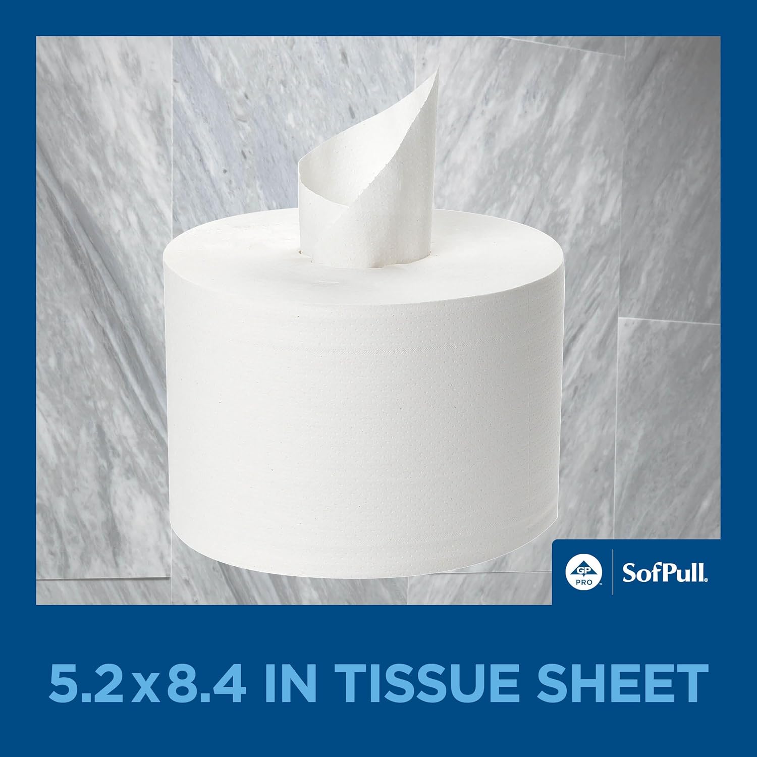 Georgia Pacific SofPull 19510 Centerpull 2-Ply High Capacity Toilet Paper, 1000 Sheets Per Roll, 6 Rolls Per Case, White