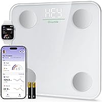 Vista 9 de Ovutek Báscula inteligente para peso corporal, báscula digital de baño BMI para pesar grasa corporal, monitor de báscula de composición corporal Rosa