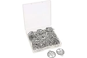 Shapenty 50PCS Round Tree of Life Charm DIY Accessory