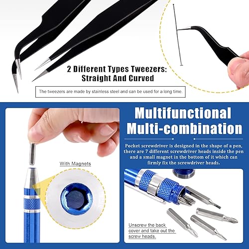 Miniatura 5 de Glarks Kit de herramientas de modelo Gundam de 39 piezas, herramientas de construcción de modelo, herramientas básicas, modelador, kit de