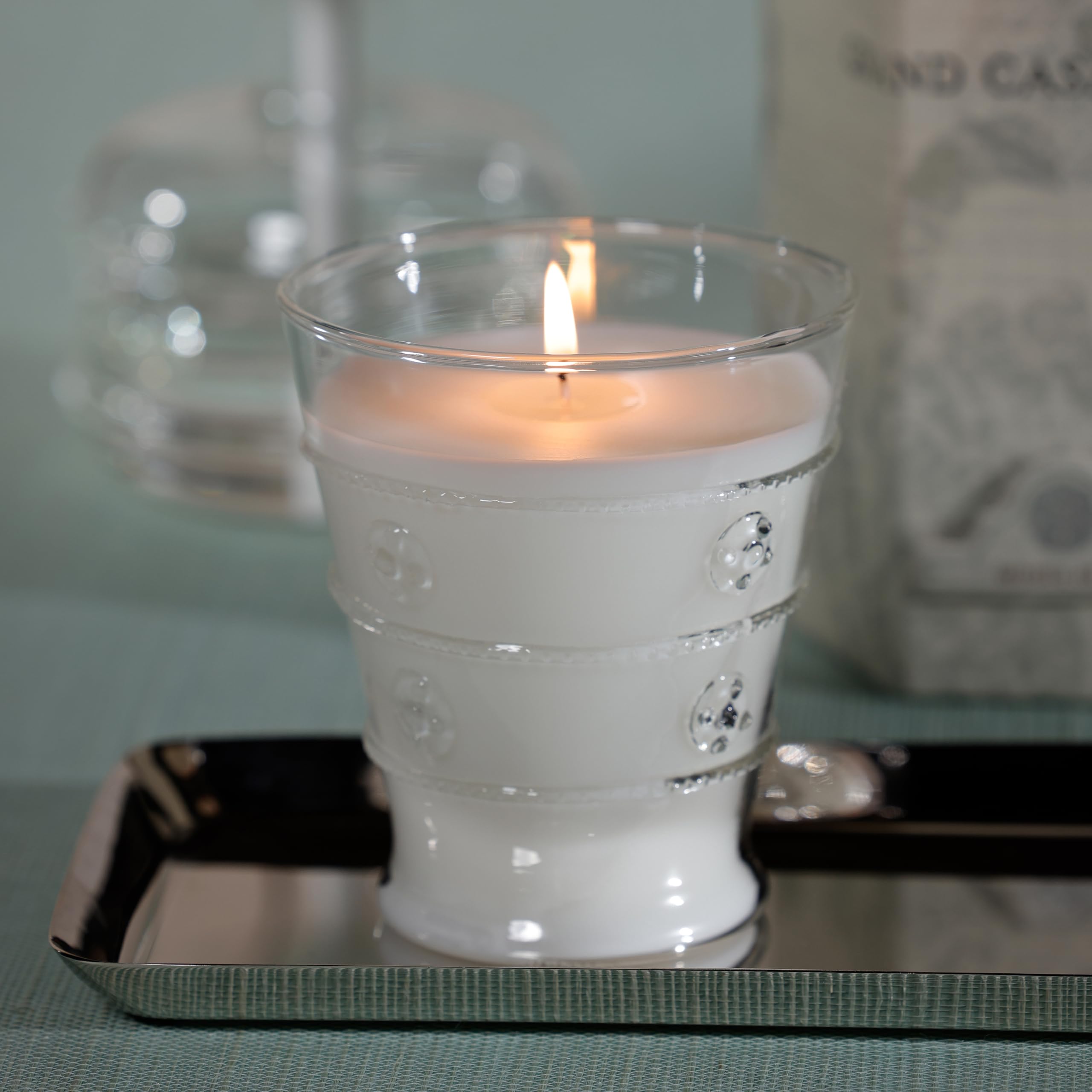 Amazon.com: Zodax Grand Casablanca Glass Jar Scented Candle Trio