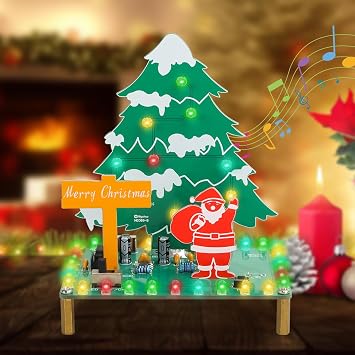 DIY Christmas Tree Soldering Kit with RGB LED & Music