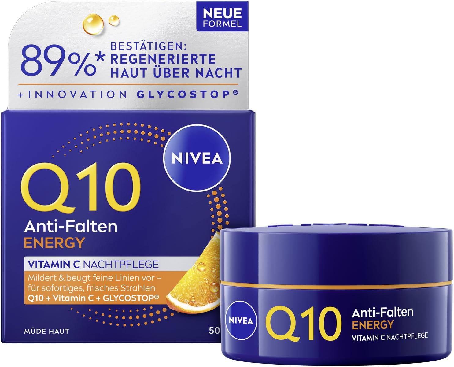 NIVEA Nachtpflege Q10 Energy Anti-Falten Regenerierende Nachtpflege