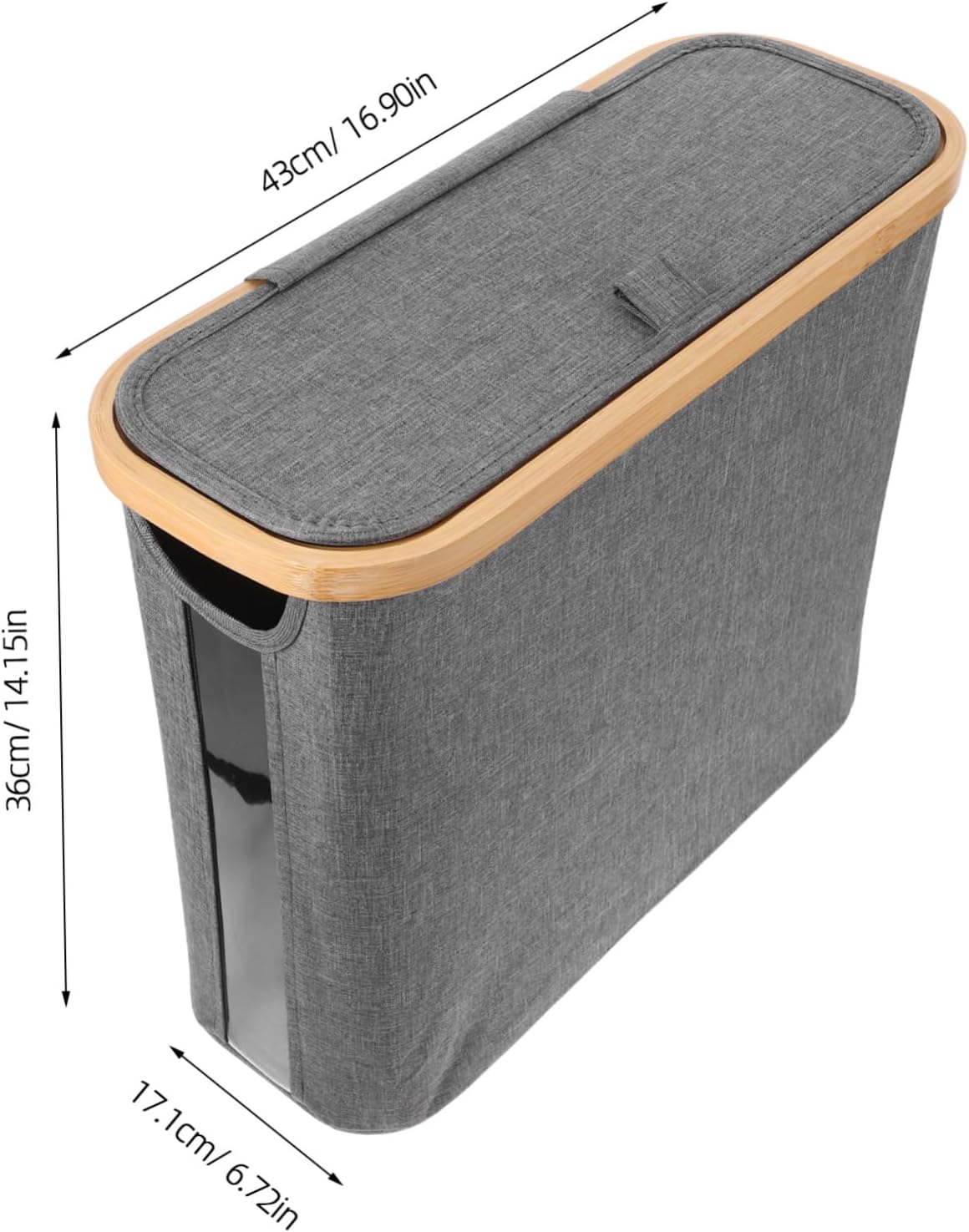 DOITOOL Toilet Paper Storage Basket Fabric Bathroom Organizer Slim Paper Holder Modern Design Easy Install