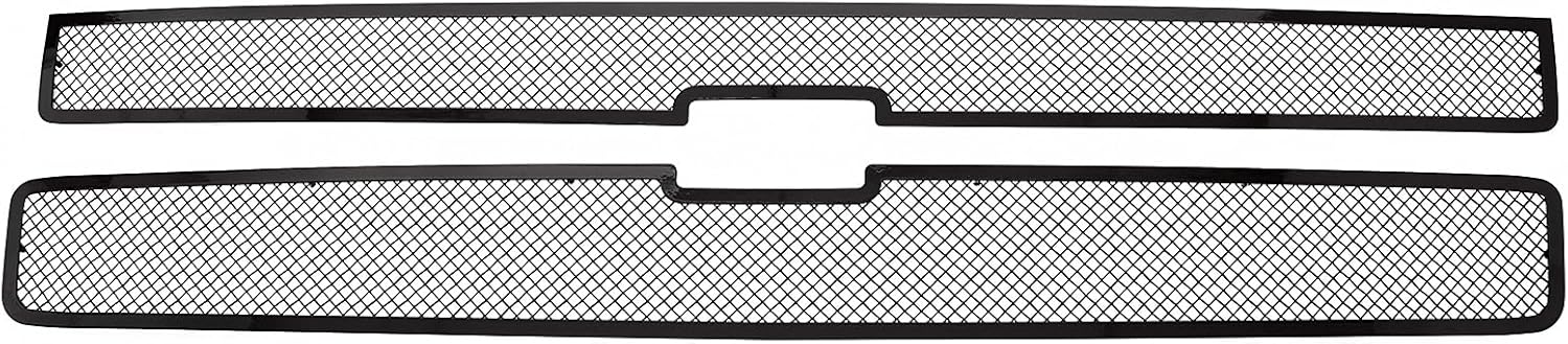 APS Compatible with Chevy Silverado 3500HD 2500HD 2007-2010 Main Upper Stainless Steel Black Mesh Front Grill Grille Insert C75774H