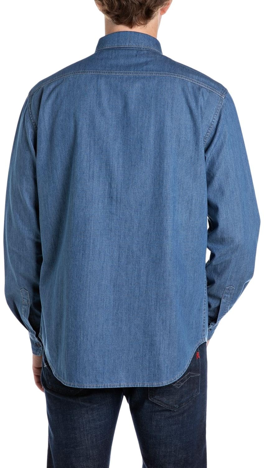Replay Herren Jeanshemd Langarm Comfort Fit