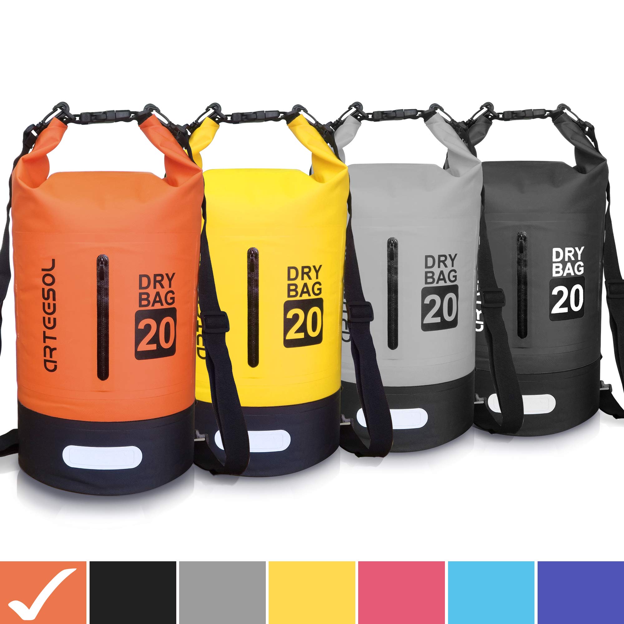 Blackace arteesol Waterproof Dry Bag 5L 10L 20L 30L Waterproof Bag with Long Adjustable Handle for Kayaking Boat Excursion Canoe/Fishing/Rafting/Swimming/Snowboarding