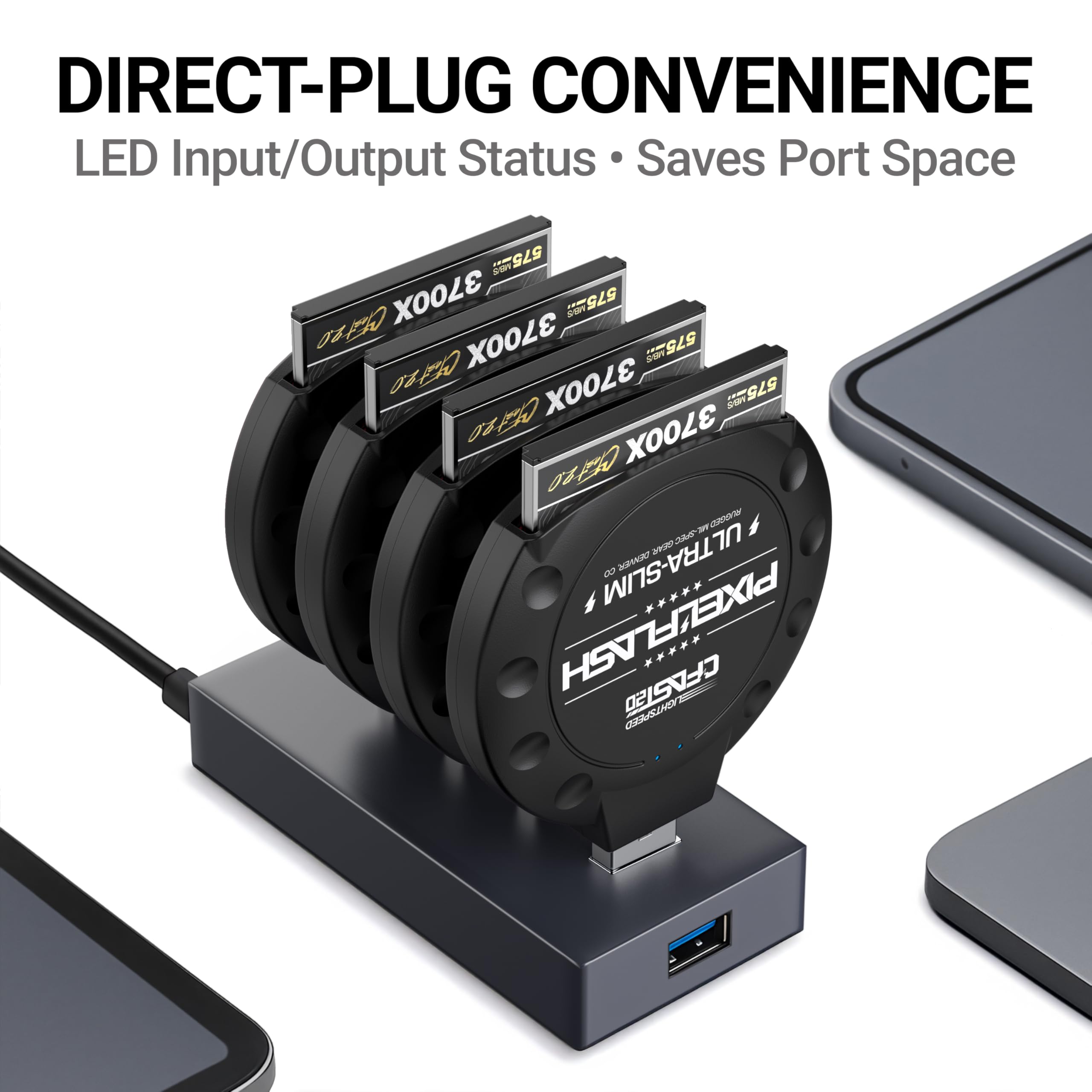 Amazon.com: PixelFlash CFast 2.0 Card Reader (Black) - Memory Card