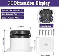 Vista 4 de Patas de metal de 2 pulgadas para muebles, patas ajustables de acero inoxidable, patas de metal blanco, patas redondas de gabinete para mesa