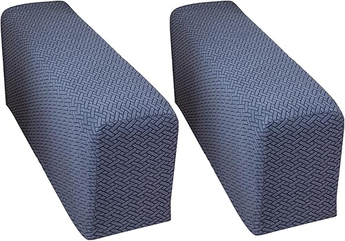 Miniatura 10 de Fundas para Brazos de Sofá, Fundas para Reposabrazos de Sillón, Fundas para Brazos de Silla, Protectores (Textura Café Claro, Mediano (Juego de 2))