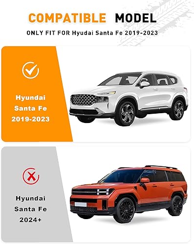 Miniatura 2 de Snailfly Protector de estribos para Hyundai Santa Fe 2019-2023, barra de Nerf de paso lateral