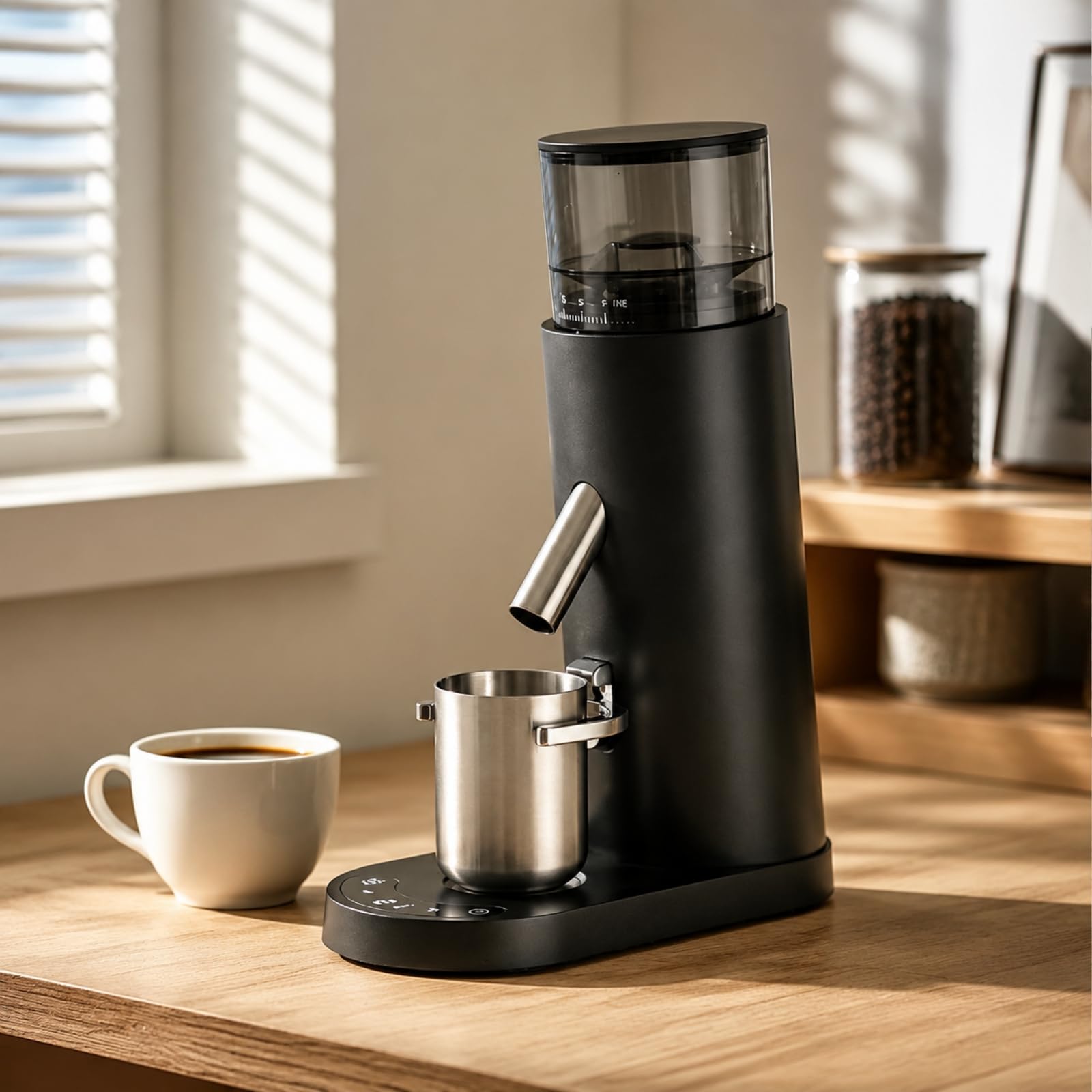 predolo Molinillo para Café Recargable Portátil | Carga Rápida por USB-C, molinillo para café con Muelas, smontable, Electrodoméstico, Cocina, Oficina, Baristas, Negro