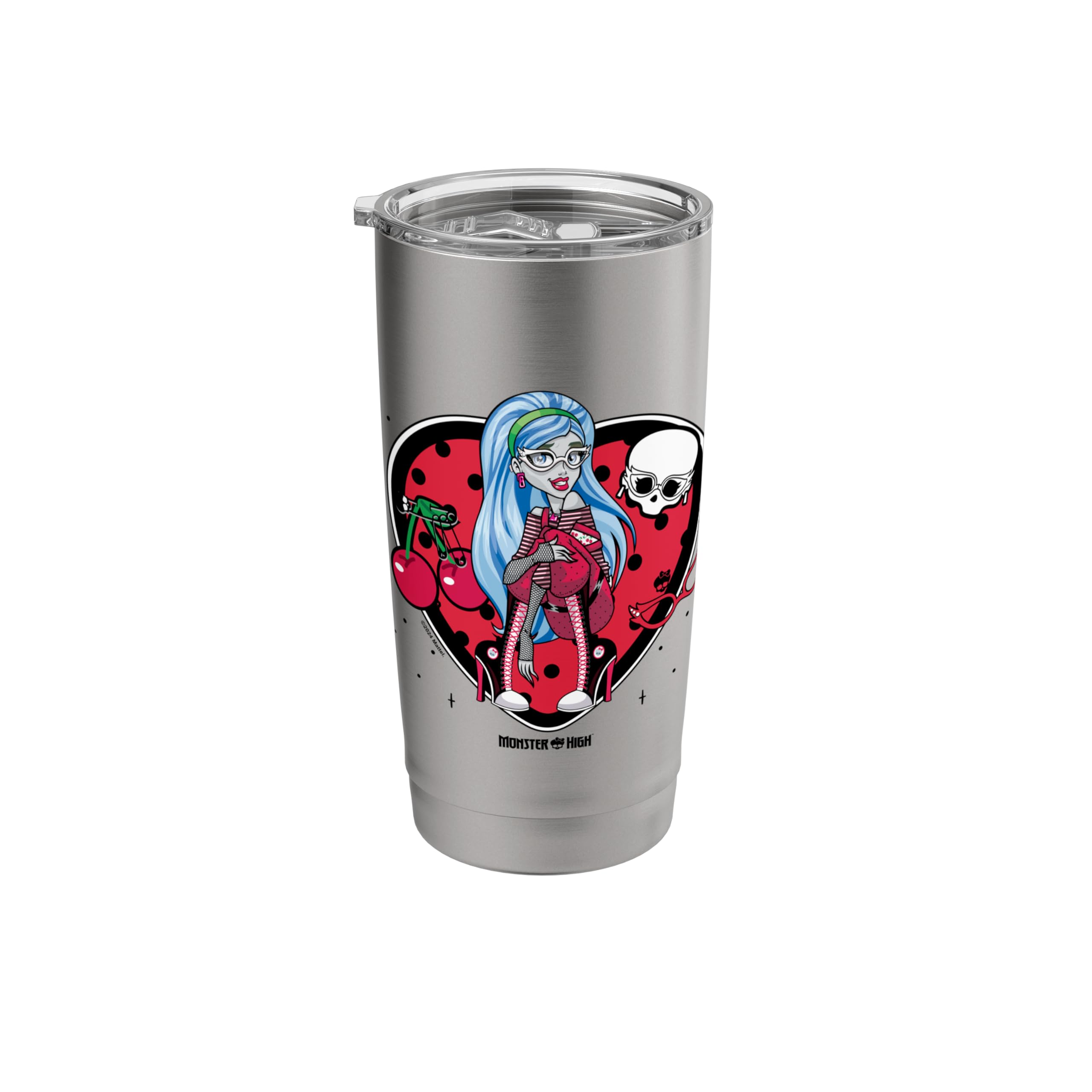 Monsters High - Ghoulia Heart Skull Cherry Stainless Steel Insulated Tumbler