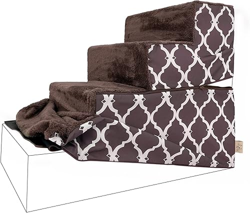 Best Pet Supplies Funda plegable para escaleras de mascotas para rampas de espuma para perros, deslizamiento de repuesto con superficie