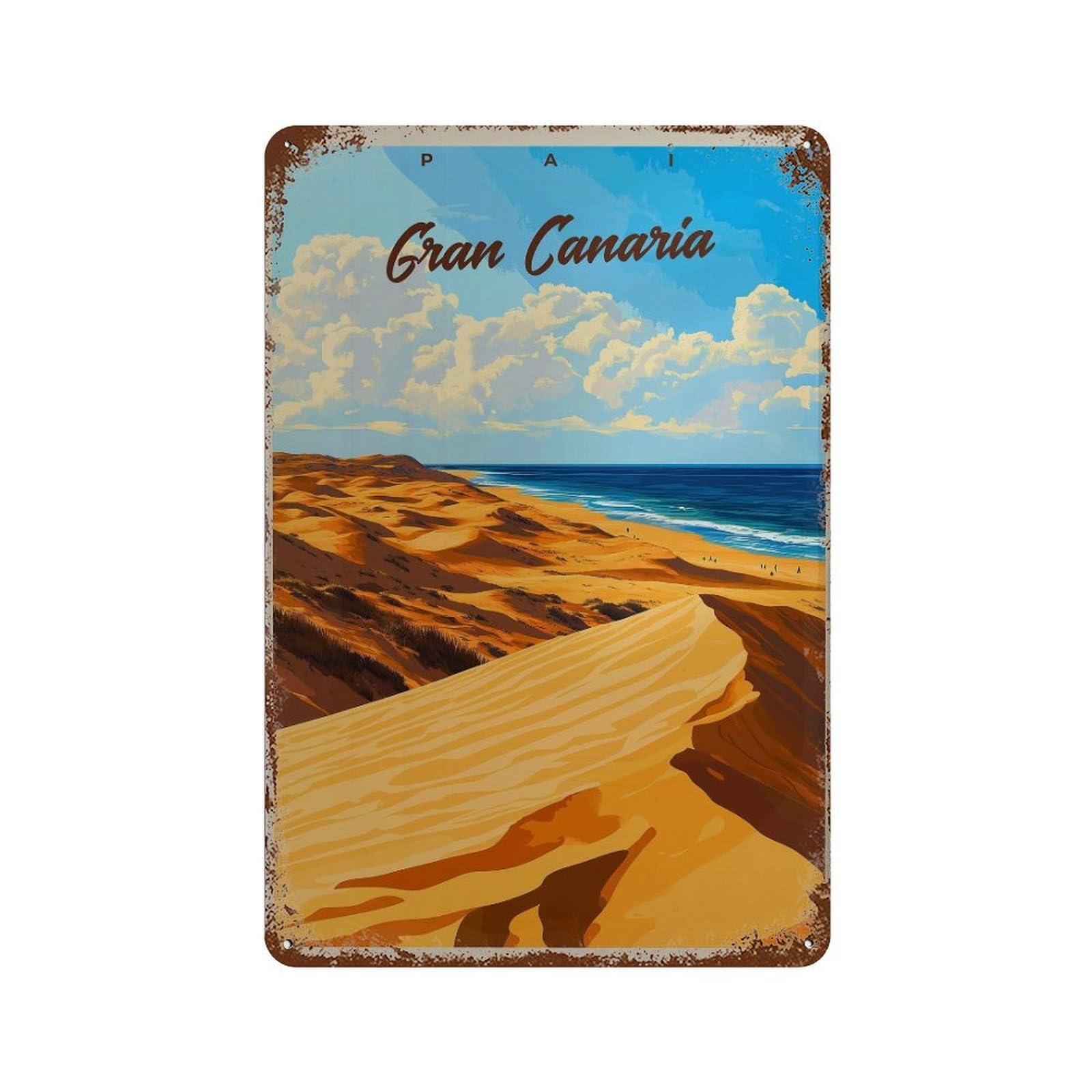 xiaoxiaoshen Gran Canaria Travel Spain Atlantic Coast (2) Wall Decor Art Metal Tin Poster Modern Home Decor Art Home Bar Shop Decorations Vintage Sign 30x20cm