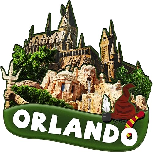 Imán de madera de Orlando de Estados Unidos 3D para nevera, recuerdos coleccionables, decoración hecha a mano, manualidades 2