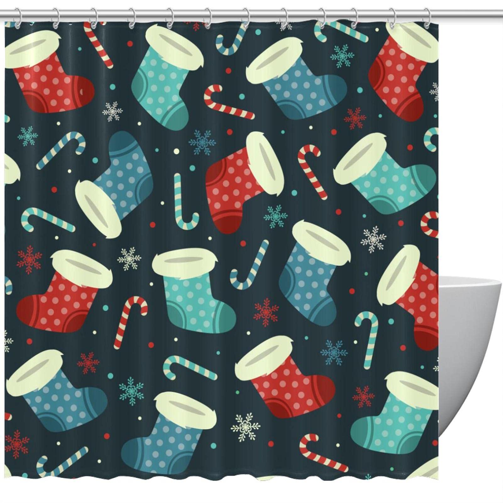 Rideau de douche imperméable 152x182 cm pour éliminer les éclaboussures de bain