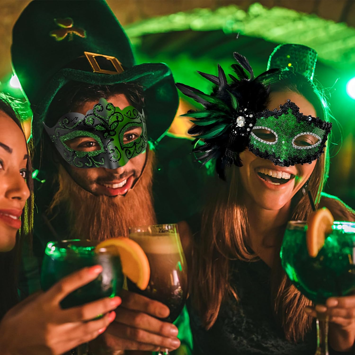 2024 New Feather Masquerade Mask for Women,Feather Masquerade Mask for Masquerade Party, Mardi Gras,Cosplay Party Masque - Image 4