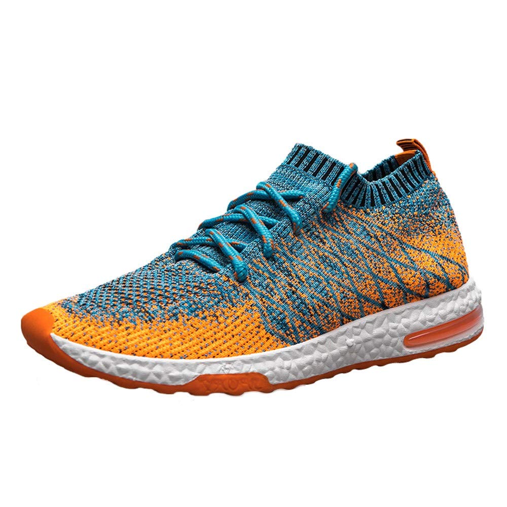 FORUU Woven Mesh Sports Shoes Breathable Men's Shoes Lace-Up Casual Shoes