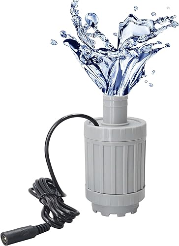 Bomba sumergible de 500 GPH, bomba de agua solar, bomba de agua ultra silenciosa con cable de alimentación de 13 pies para acuario, estanque,