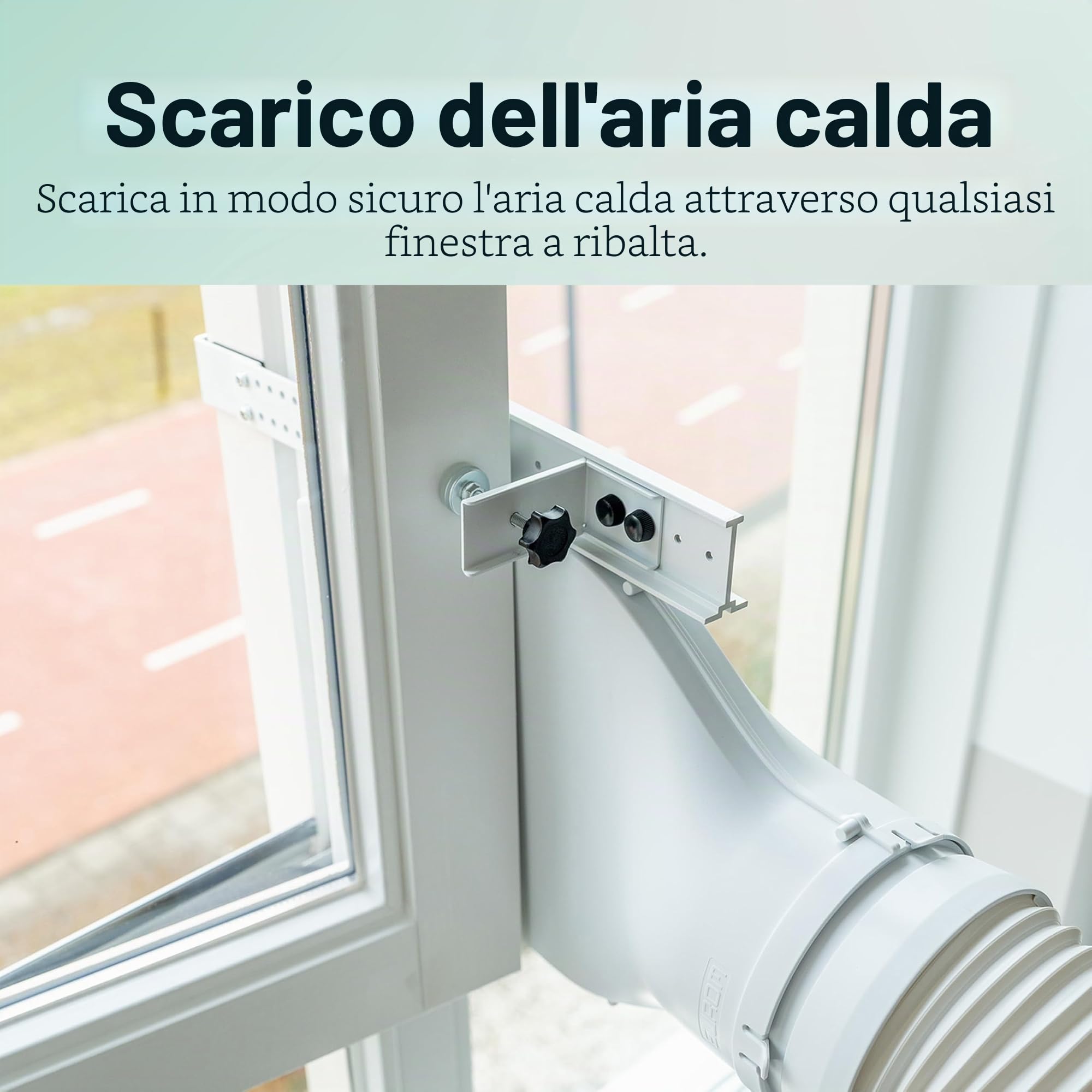 Eurom Window Way Out | Guarnizione per finestra per climatizzatori mobili | Adattatore accessorio per il tuo climatizzatore portatile | Hot Air Stop adattabile universalmente - installazione rapida