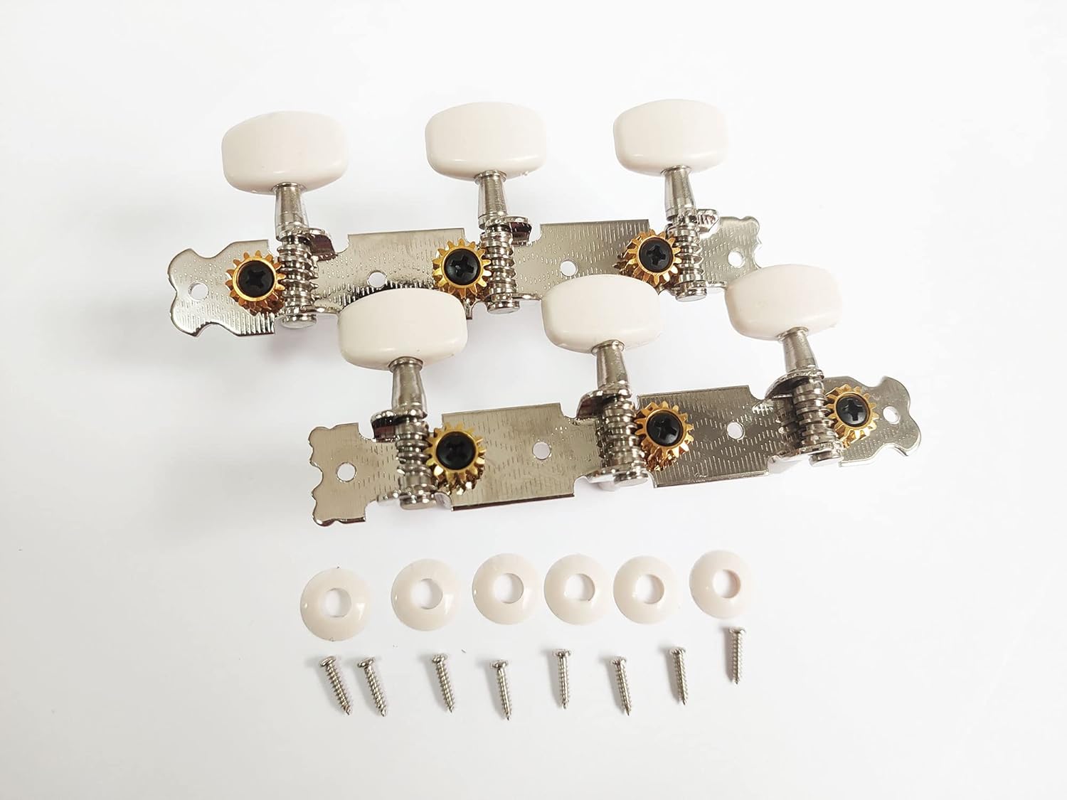 Guitar Tuning Keys Acoustic Guitar Tuning Pegs Guitar Tuners Keys Machine Heads 3L 3R Chrome : Musical Instruments