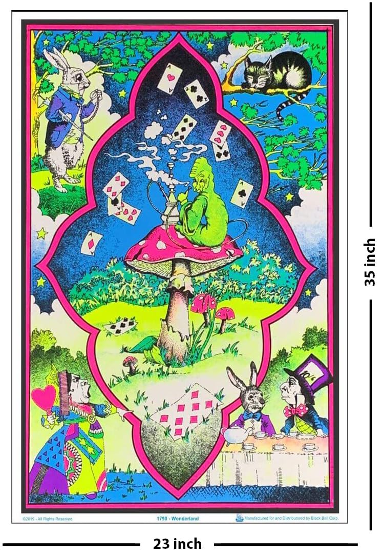 Amazon.com: Scorpio Posters Wonderland - Flocked - Blacklight