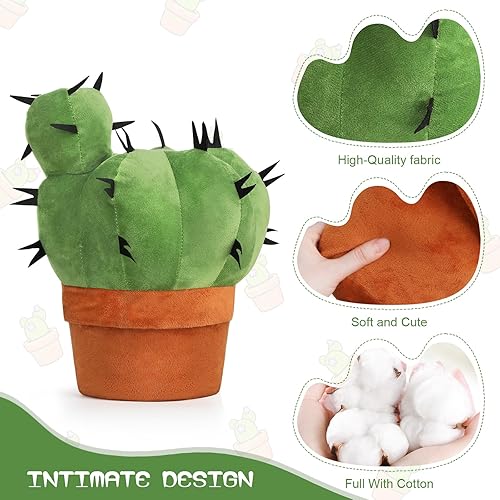 Miniatura 3 de Cactus Shape Pillow-3D Throw Pillow Sofa Cactus Shaped Pillow Plush Cactus Decorative Pillow Office Bed Cushion for Couch Sofa Living Room Home