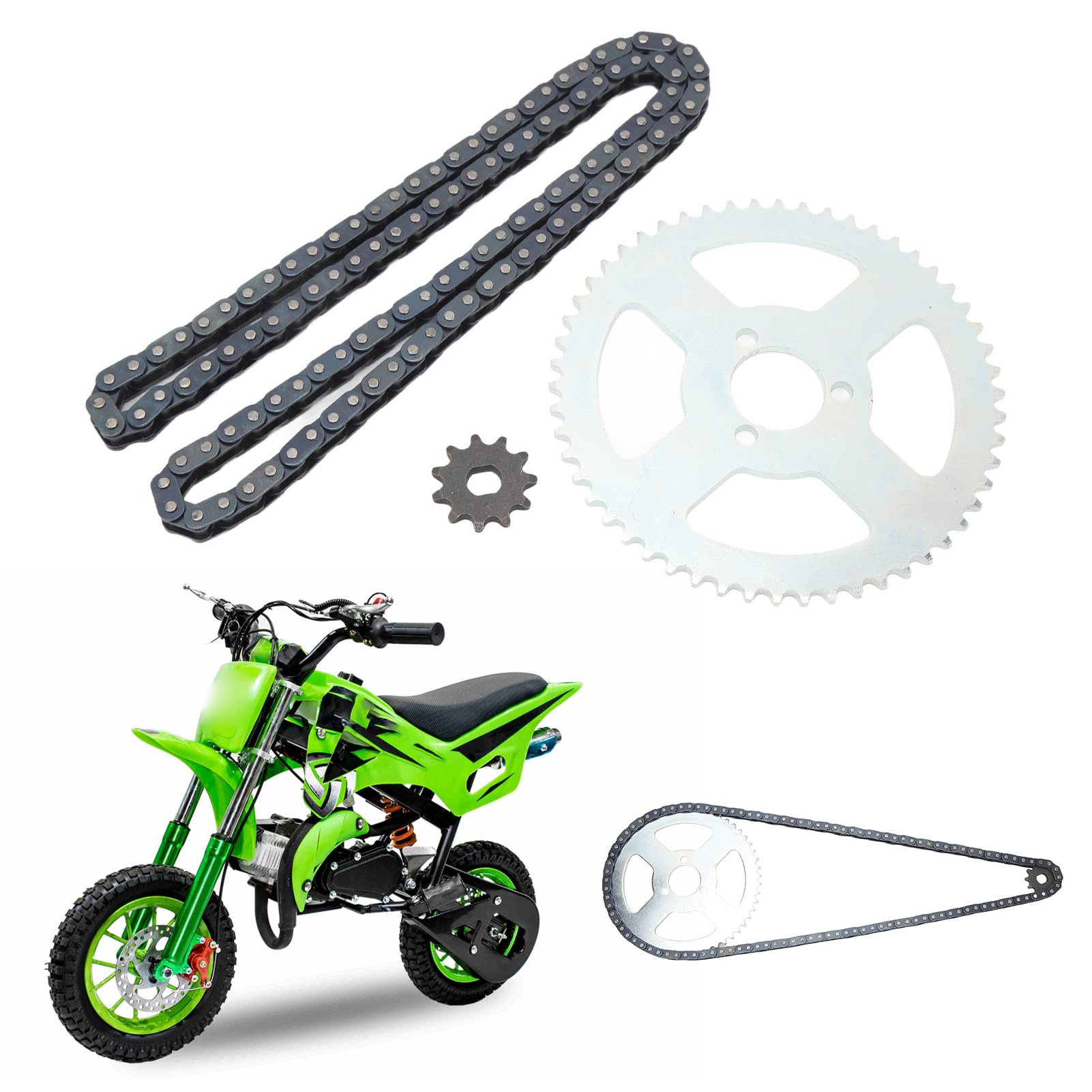 29mm T8F Chain 54T Rear Sprocket For 49cc Scooter Mini Dirt ATV - Foto 5