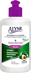 Alyne, Creme para pentear cabelo, Ativador de Cachos, 300 g, Verde