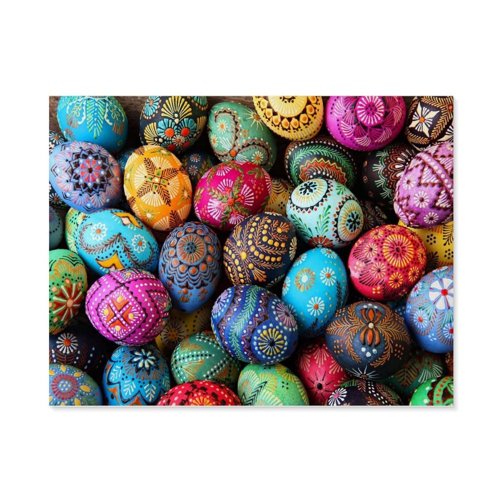 GSBRSNTS DIY Oil Painting Paint by Number Kit，Easter Eggs，DIY Painting by Number Kits Oil Paint Drawing Canvas Home Decor Gift(50x60cm-E45
