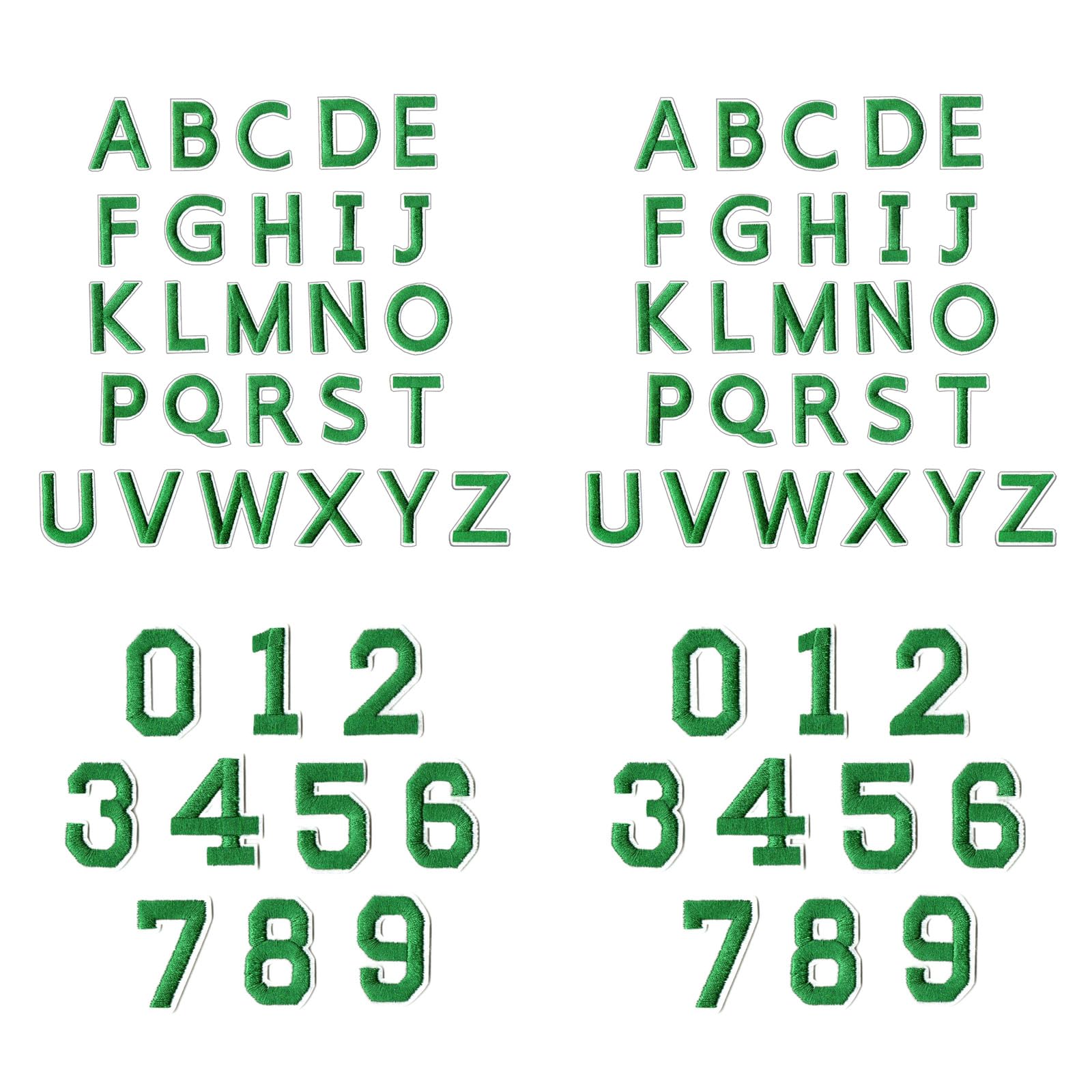 NEWFT 72 Embroidered Letter Number Patches Washable Sewing on Decal for Backpacks Hat Designs Craft Embroidery Patches for Garments