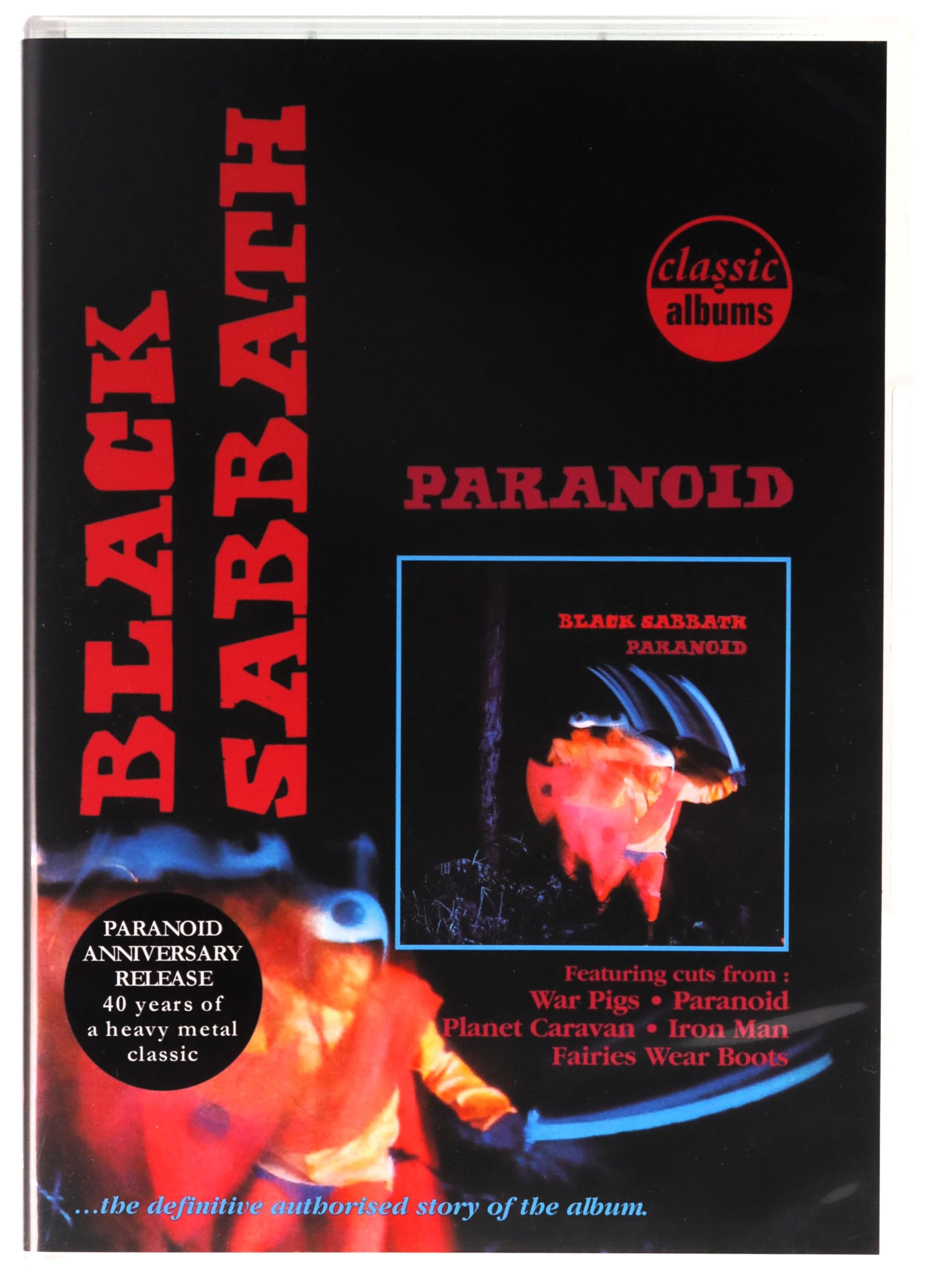 Black Sabbath Paranoid DVD documental musical con subtítulos de la edición británica