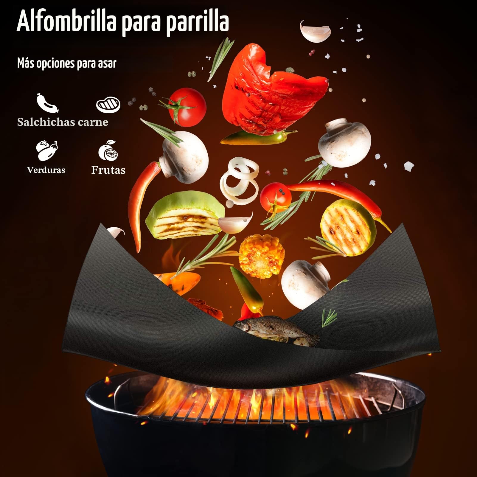 Grilliance Kit de Accesorios para Barbacoa de Acero Inoxidable de 26 Piezas, Juego de Herramientas para Parrilla Resistente con Estuche de Aluminio, Utensilios para Barbacoa para Hombres, marrón