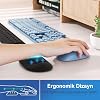 Klasse Gaming Klavye ve Mouse Bilek Destek Seti, ErgoPad, Kaymaz Tabanlı, Nefes Alan Kumaş, Ağrı Önleyici (Siyah Destek Seti)