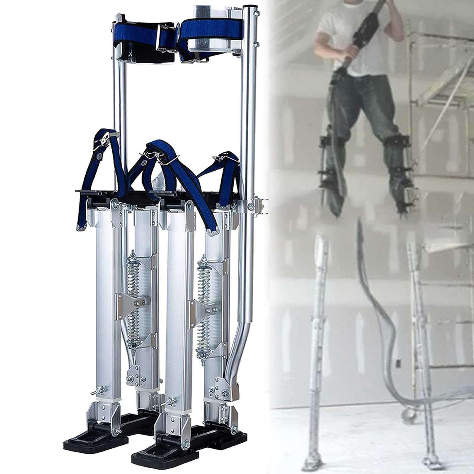 FJAUOQ Echasse Plaquiste Aluminium Accessoire Plaquiste Réglable pour La Décoration Intérieure et Extérieure L'installation et L'entretien et d'autres Opérations en Hauteur