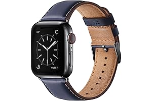SUNFWR Leather Bands Compatible with Apple Watch Band 42mm Genuinely Replaceable Strap