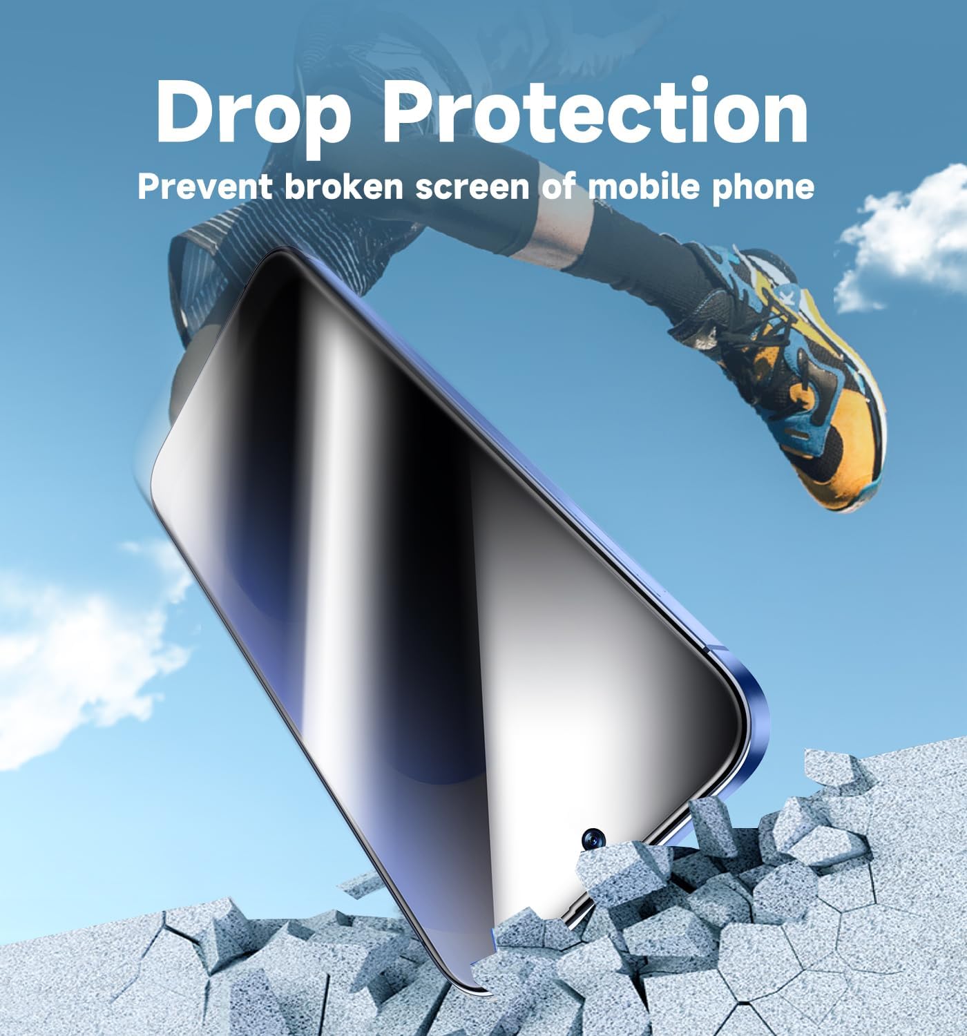 MAGIC JOHN 2 Pack for Samsung Galaxy S25+ Plus 6.7inch Privacy Tempered Glass Screen Protector, Bubble Free, Easy Installation, Auto Dust-Elimination - Image 3