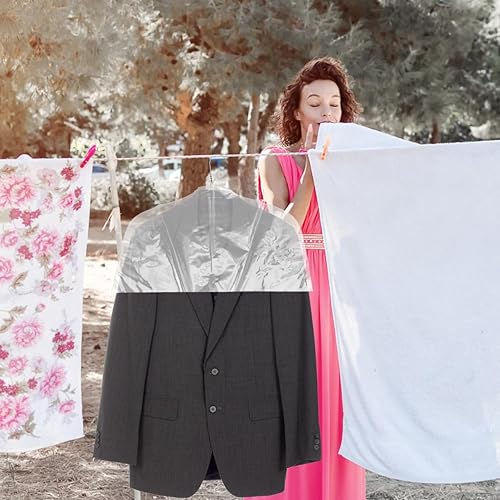 Miniatura 6 de GLEAVI 10 piezas de plástico transparente para ropa, protectores de polvo transpirables para colgar ropa, cubiertas de hombro para el armario del